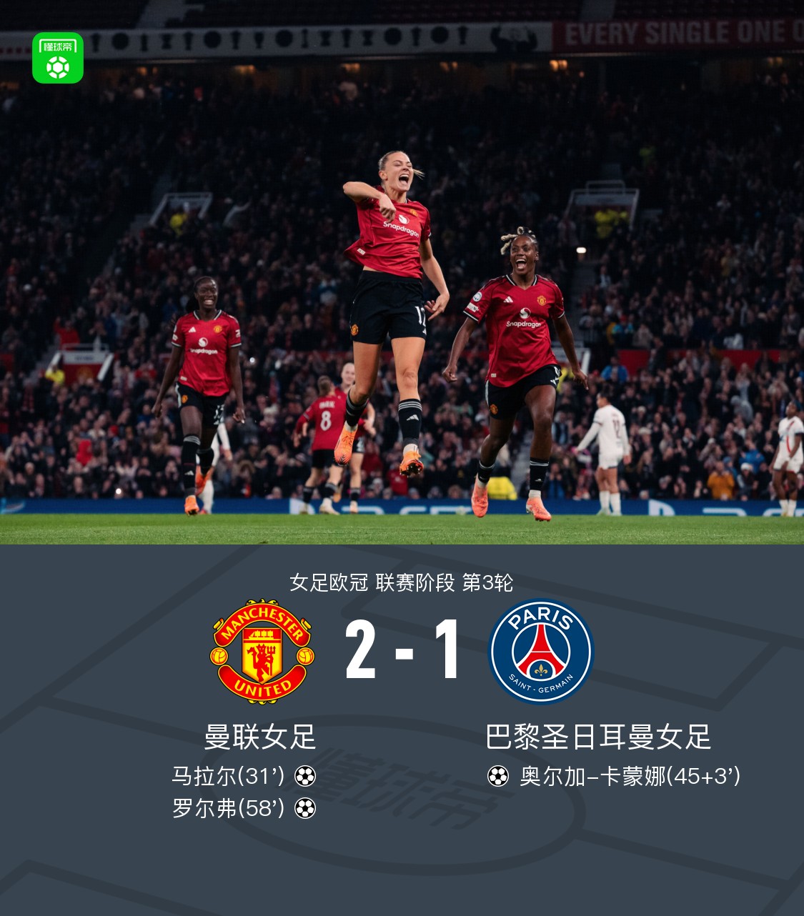 曼联将客场挑战巴黎圣日耳曼